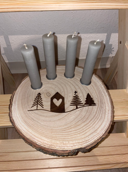 Adventskranz Holz