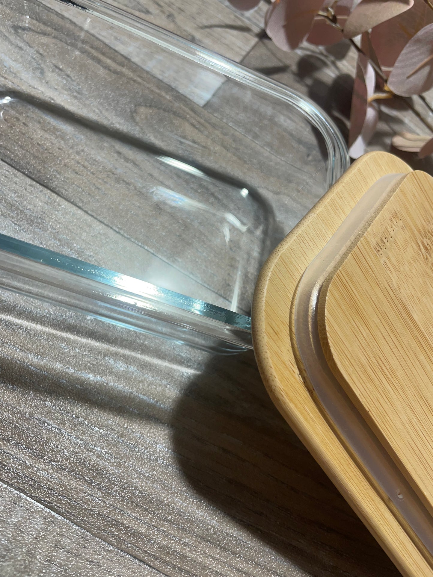 Glasdose mit Holzdeckel Meer