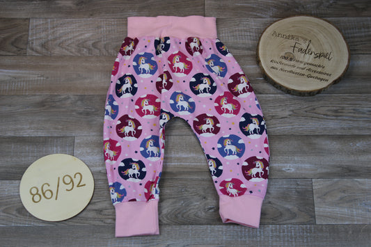 Jersey Hose Einhorn Pink