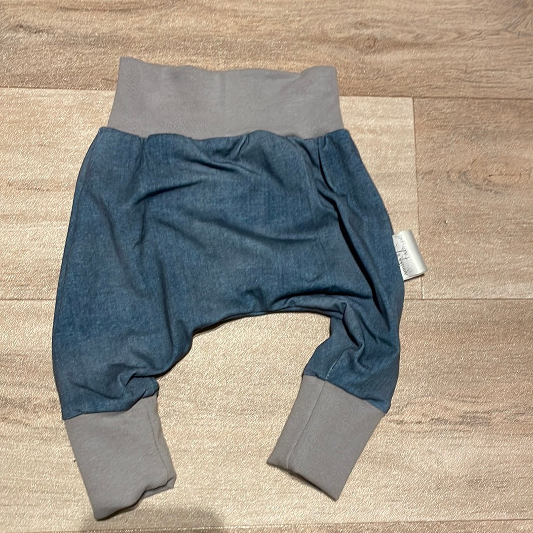 Jersey Hose Jeansoptik Blau